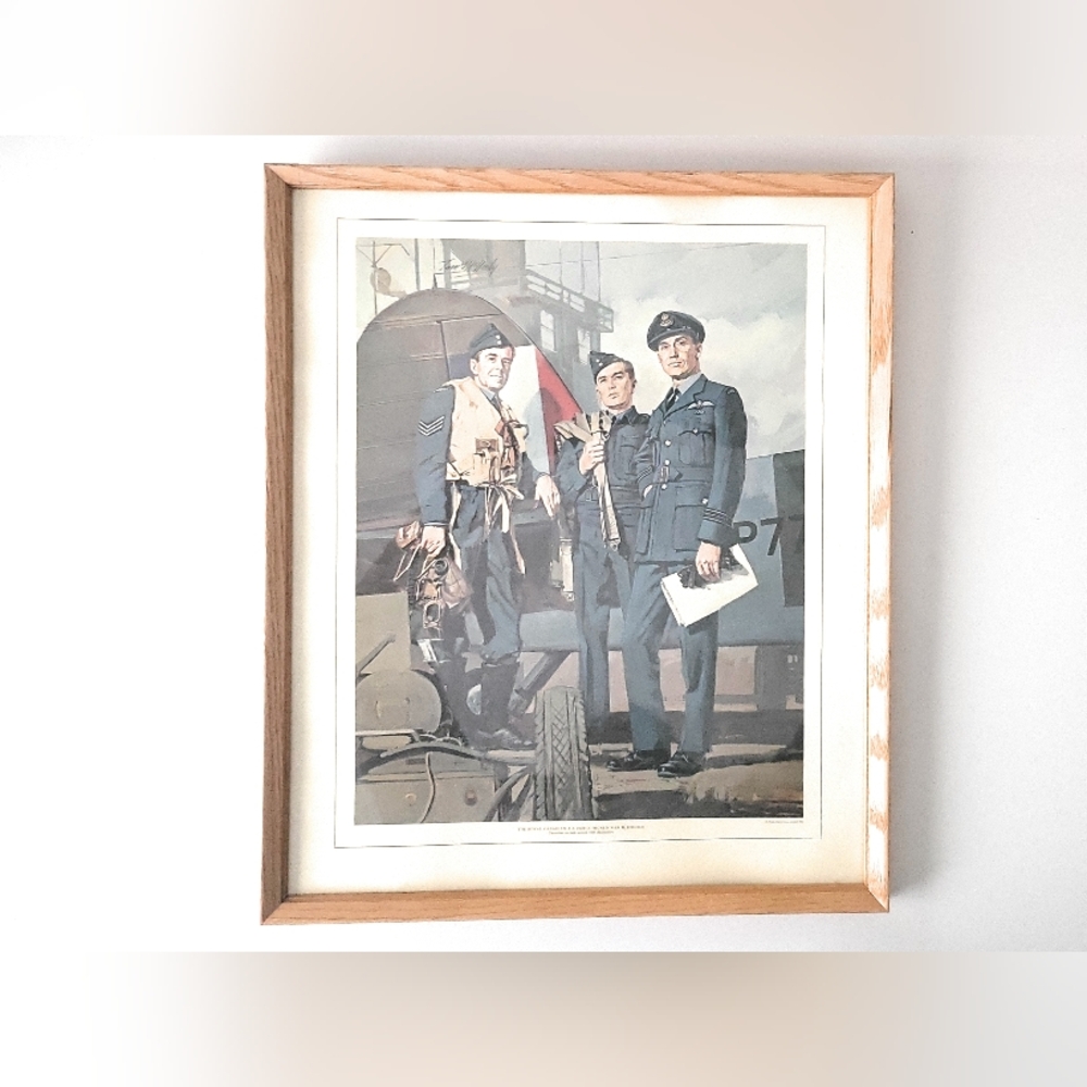Tom McNeely Framed Art Print of Royal Canadian Airforce WWII. 15 X 18 Inches